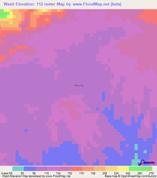 Wasit,Yemen Elevation Map