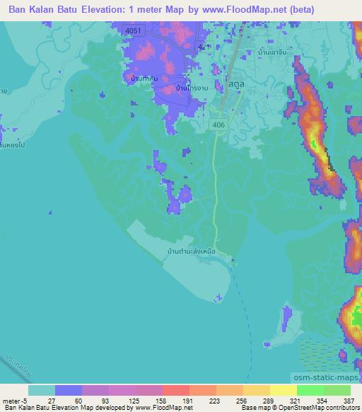Ban Kalan Batu,Thailand Elevation Map