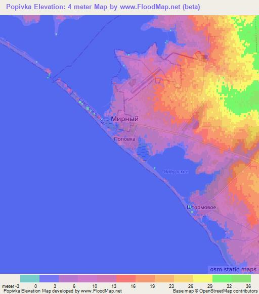 Popivka,Ukraine Elevation Map