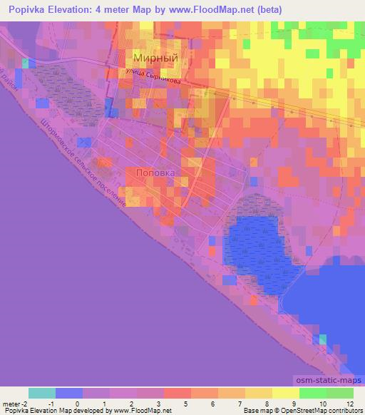 Popivka,Ukraine Elevation Map