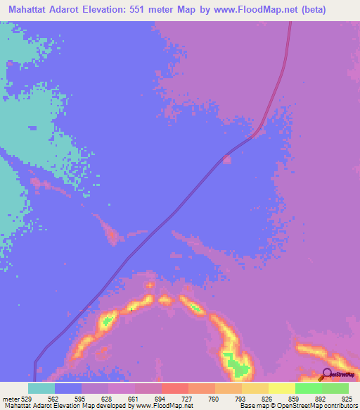 Mahattat Adarot,Sudan Elevation Map