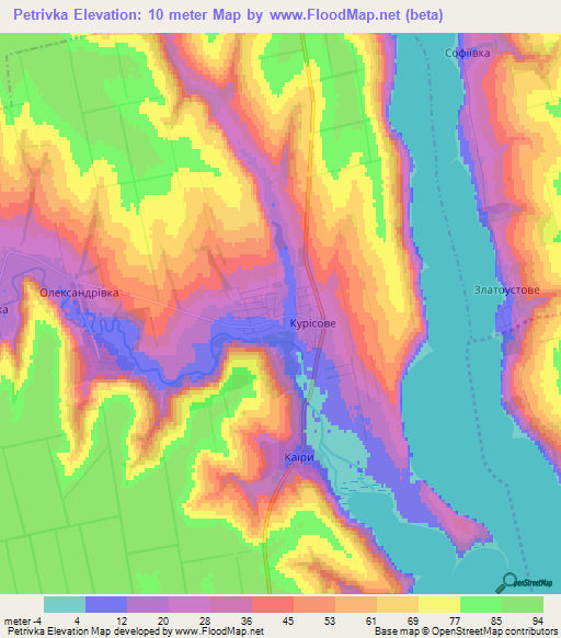 Petrivka,Ukraine Elevation Map