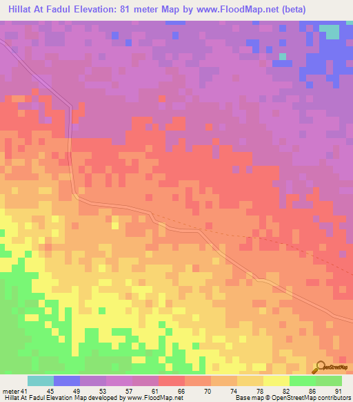 Hillat At Fadul,Sudan Elevation Map