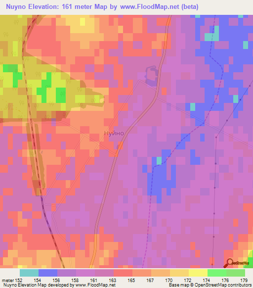 Nuyno,Ukraine Elevation Map