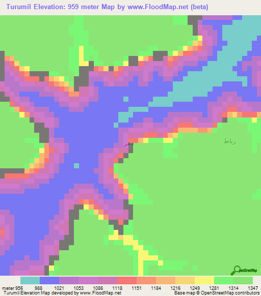 Turumil,Yemen Elevation Map