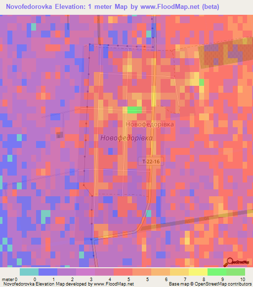 Novofedorovka,Ukraine Elevation Map