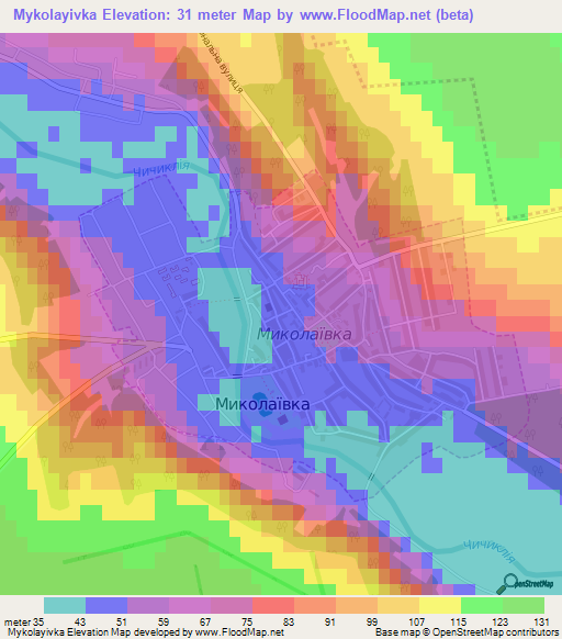 Mykolayivka,Ukraine Elevation Map
