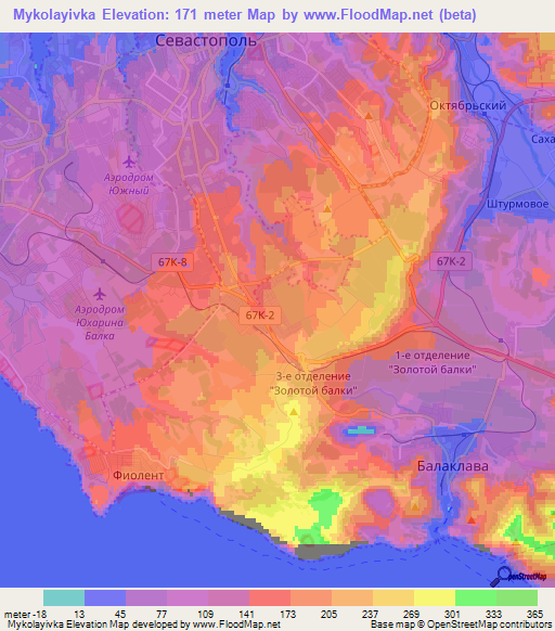 Mykolayivka,Ukraine Elevation Map