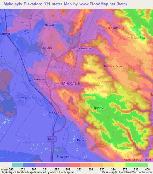 Mykolayiv,Ukraine Elevation Map