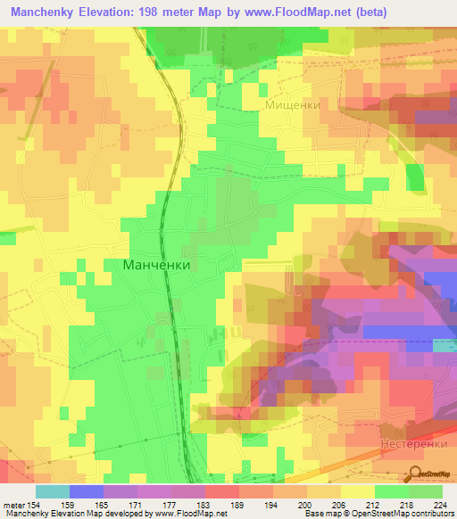 Manchenky,Ukraine Elevation Map
