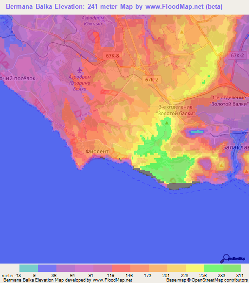 Bermana Balka,Ukraine Elevation Map