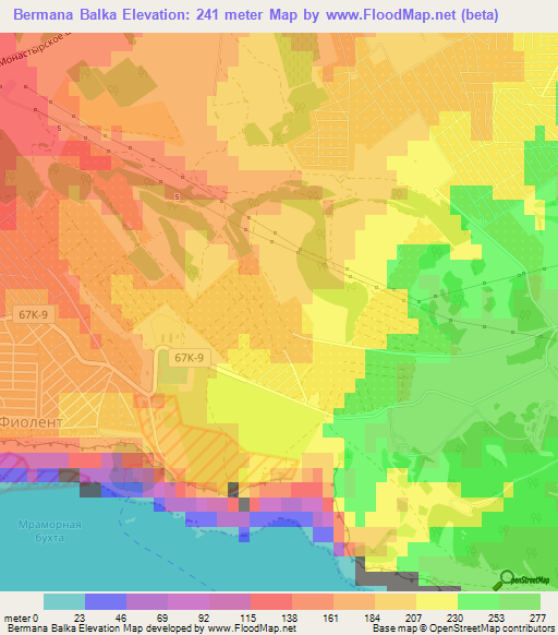 Bermana Balka,Ukraine Elevation Map