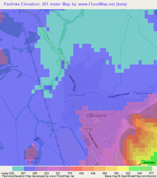 Pavlivka,Ukraine Elevation Map