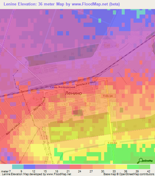 Lenine,Ukraine Elevation Map