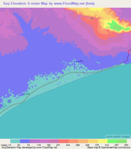 Suq,Yemen Elevation Map