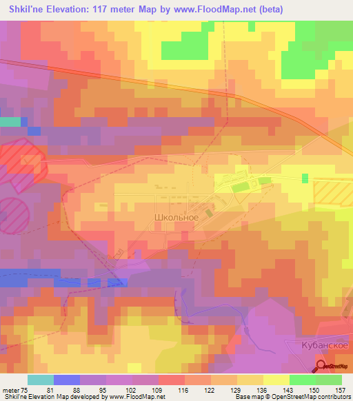 Shkil'ne,Ukraine Elevation Map
