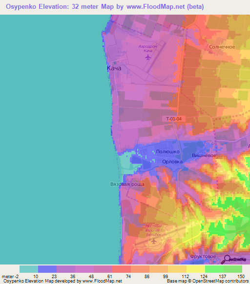 Osypenko,Ukraine Elevation Map