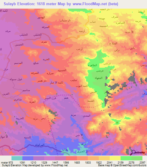 Sulayb,Yemen Elevation Map