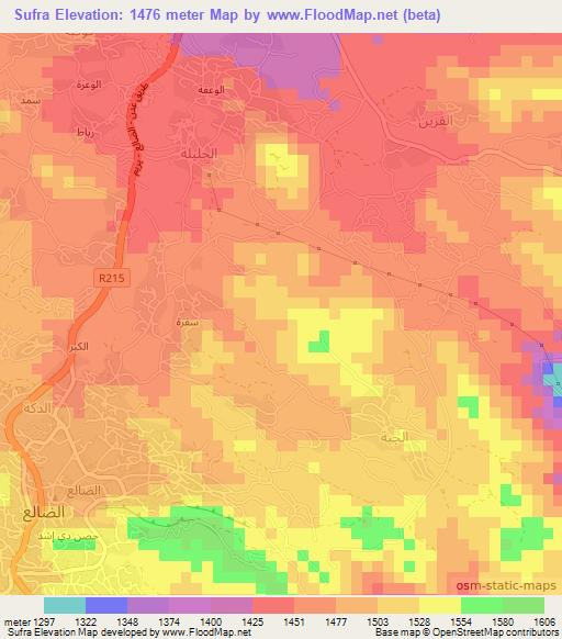 Sufra,Yemen Elevation Map