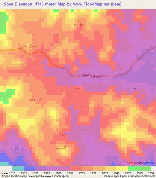 Soya,Yemen Elevation Map