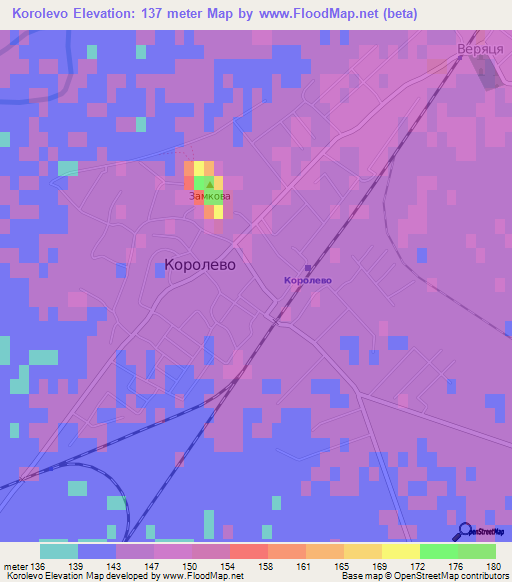 Korolevo,Ukraine Elevation Map
