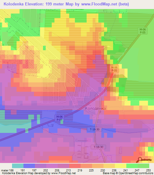 Kolodenka,Ukraine Elevation Map