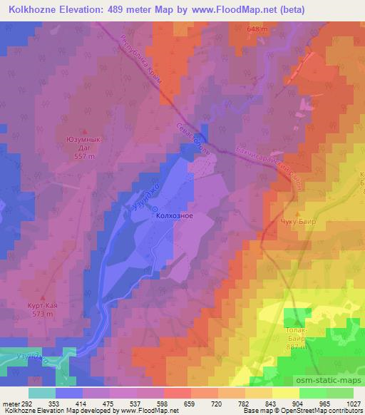 Kolkhozne,Ukraine Elevation Map