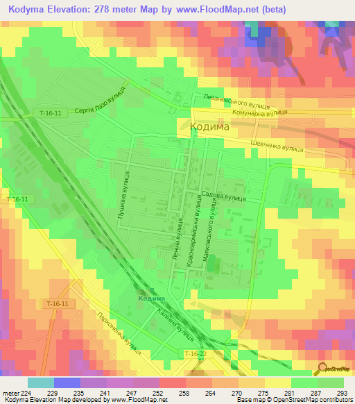 Kodyma,Ukraine Elevation Map