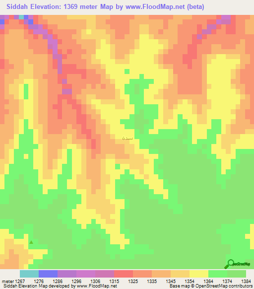 Siddah,Yemen Elevation Map