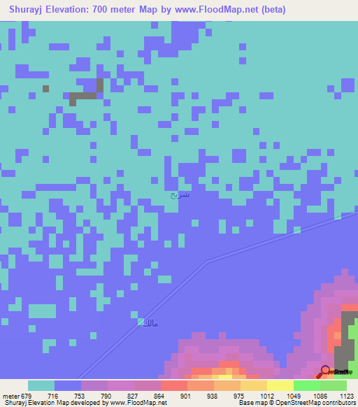 Shurayj,Yemen Elevation Map