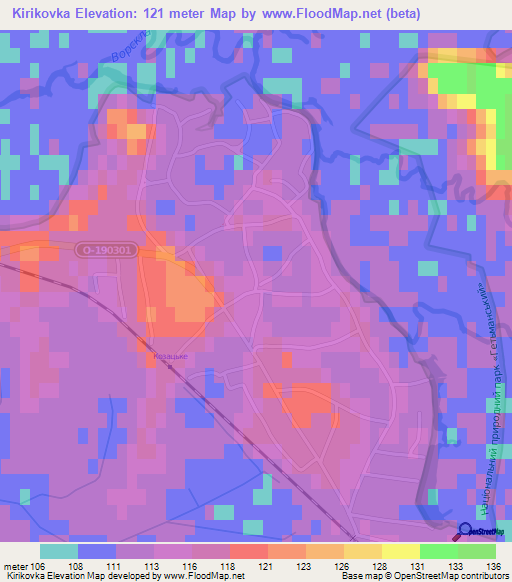 Kirikovka,Ukraine Elevation Map