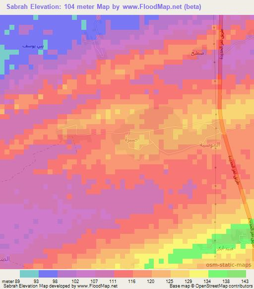 Sabrah,Yemen Elevation Map