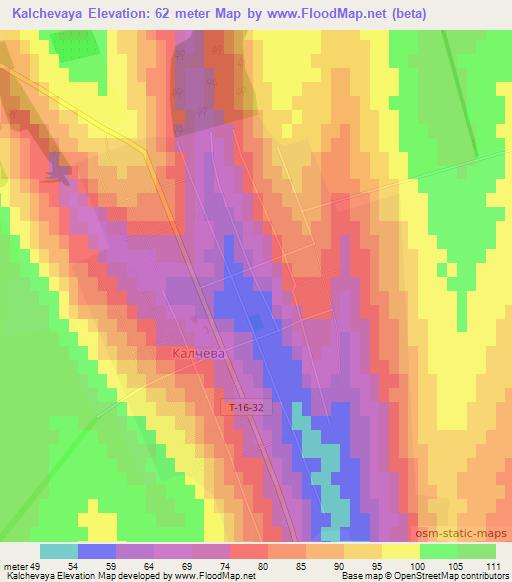 Kalchevaya,Ukraine Elevation Map