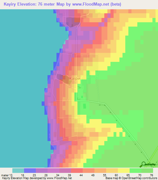 Kayiry,Ukraine Elevation Map