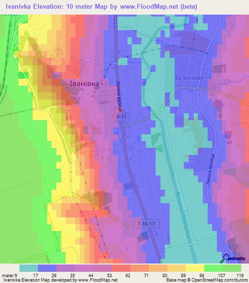 Ivanivka,Ukraine Elevation Map