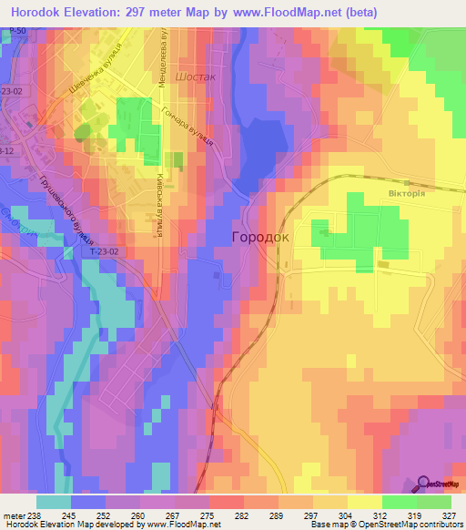 Horodok,Ukraine Elevation Map