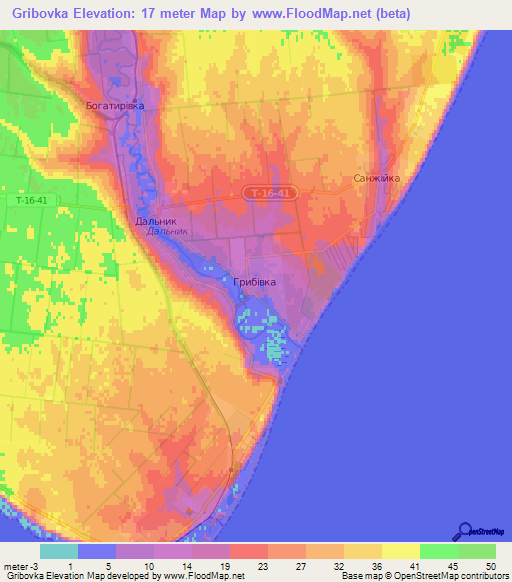 Gribovka,Ukraine Elevation Map