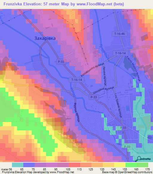 Frunzivka,Ukraine Elevation Map