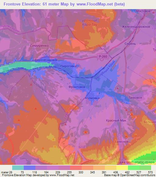 Frontove,Ukraine Elevation Map