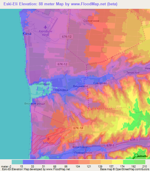 Eski-Eli,Ukraine Elevation Map