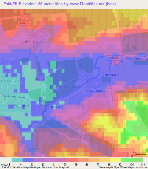 Eski-Eli,Ukraine Elevation Map