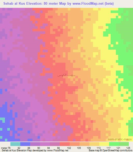 Sehab al Kus,Yemen Elevation Map
