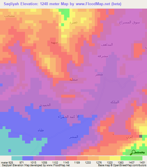 Saqliyah,Yemen Elevation Map