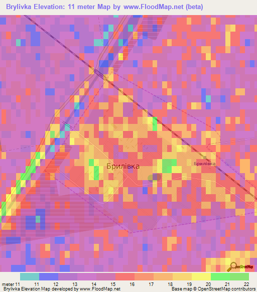 Brylivka,Ukraine Elevation Map