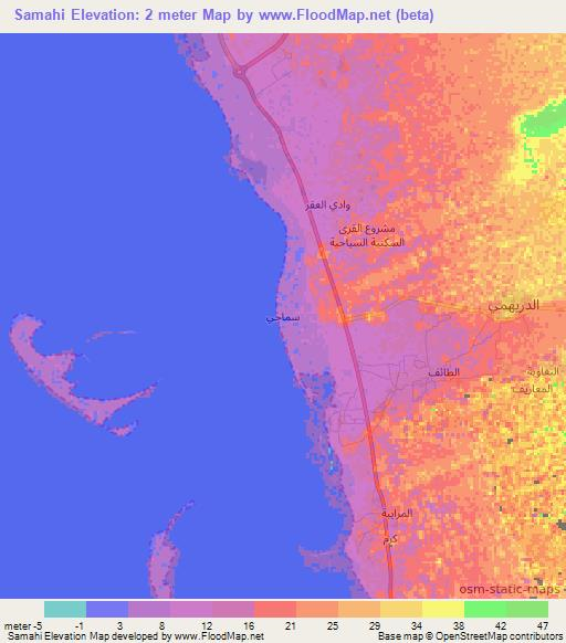 Samahi,Yemen Elevation Map