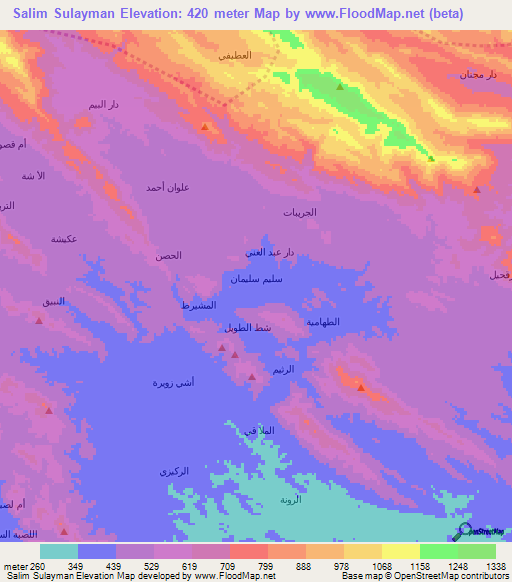 Salim Sulayman,Yemen Elevation Map