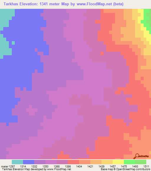 Tarkhas,Iran Elevation Map