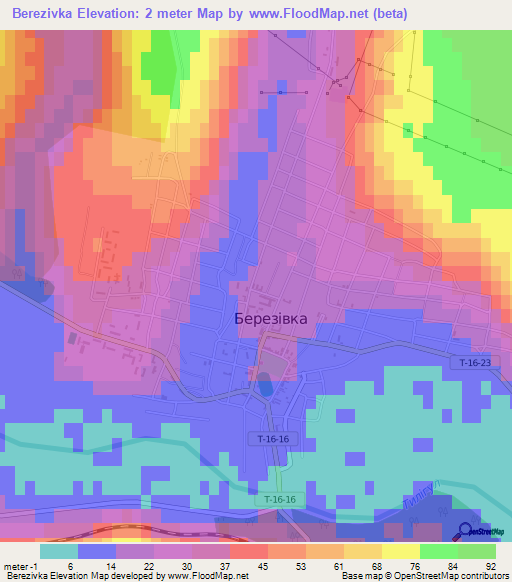 Berezivka,Ukraine Elevation Map