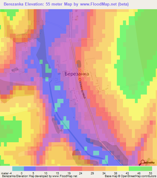 Berezanka,Ukraine Elevation Map
