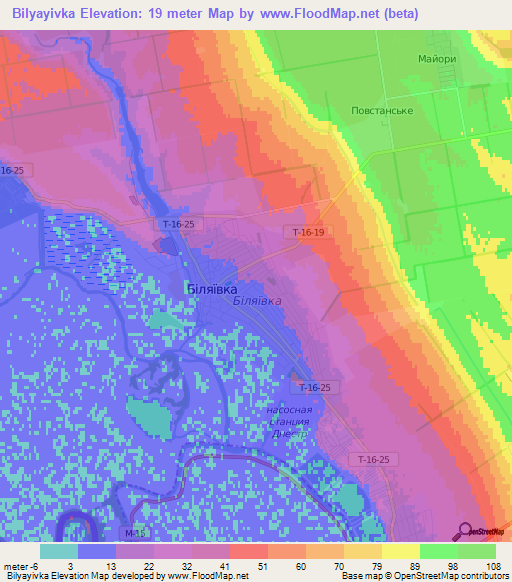 Bilyayivka,Ukraine Elevation Map